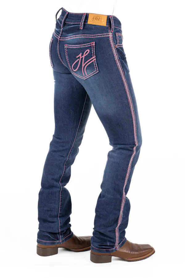 Hitchley&Harrow - Jeans - Mid Rise - SALEM - Pink Stitching