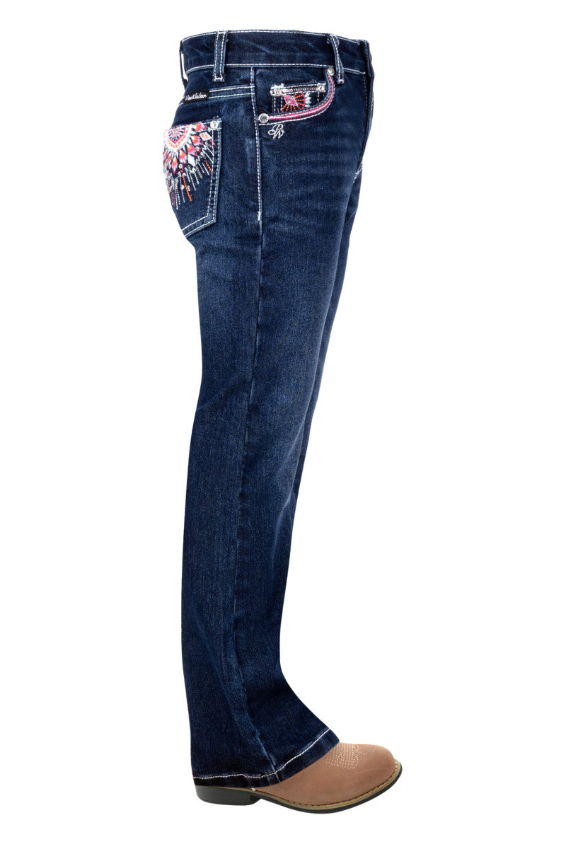 Pure Western - Girls Adeline Boot Cut Jean - Evening Sky