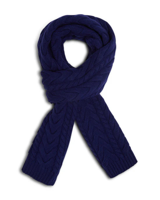 Iris & Wool - Plaited Scarf - Navy