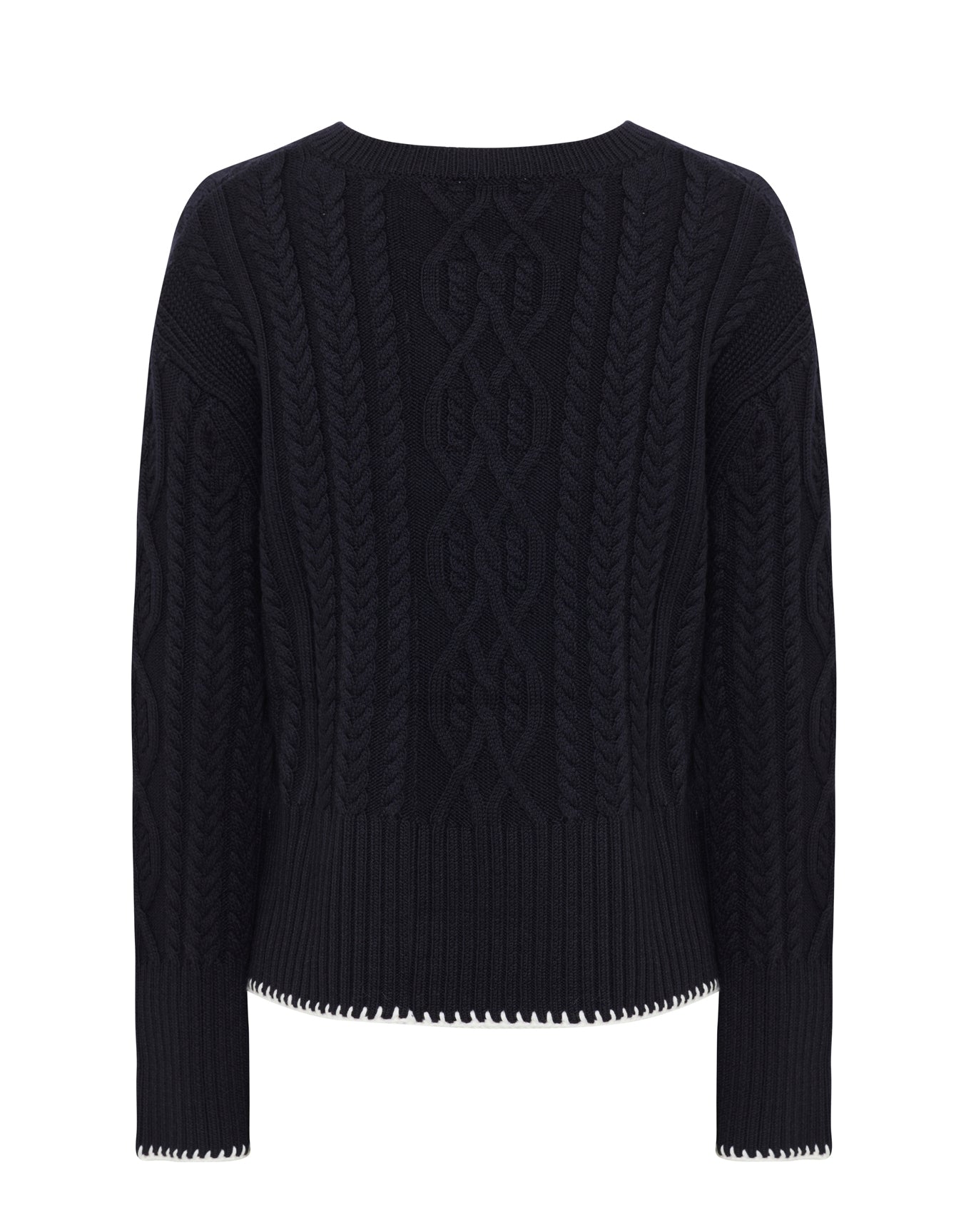 Pre-Sale Iris & Wool - Burra Crochet Sweater - Navy