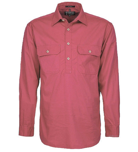 Pilbara - Mens Closed Front Work Shirt - Canyon