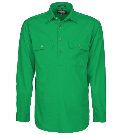 Pilbara - Womens Closed Front Work Shirt - Kelly Green