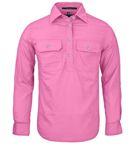 Pilbara - Ladies Closed Front Work Shirt - Blush
