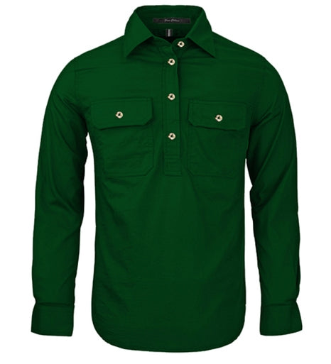 Pilbara - Ladies Closed Front Work Shirt - Green