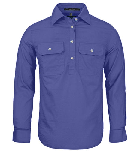 Pilbara - Womens Closed Front Work Shirt - Lavender