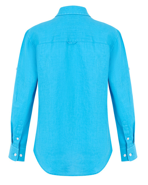 Pilbara - Womens Florence Classic Linen Long Sleeve Shirt - Atoll