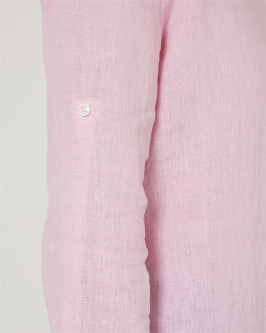 Pilbara - Womens Florence Classic Linen Long Sleeve Shirt - Pink