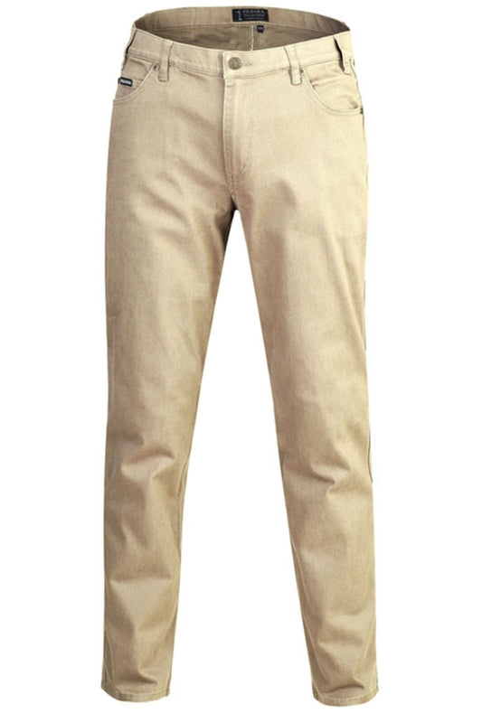 Pilbara - Mens Cotton Stretch Jean - Wheat