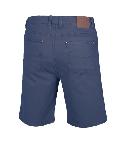 Pilbara - Mens Cotton Stretch Jean Short - Gunmetal Blue