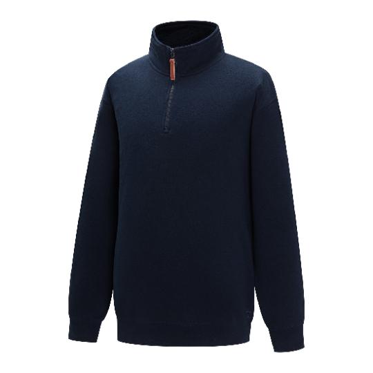 Pilbara - Pilbara Mens Zipper C/F Fleece Pullover - Navy