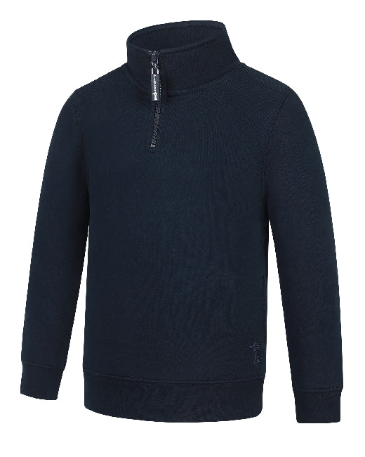 Pilbara - Children's Zipper C/F Fleece Pullover - French Navy