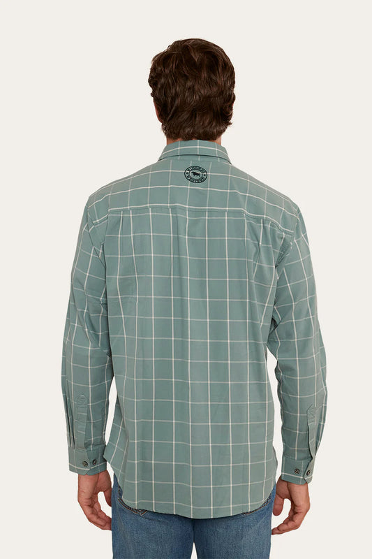 Ringers Western - Richmond Mens Full Button Dress Shirt - Sea Green