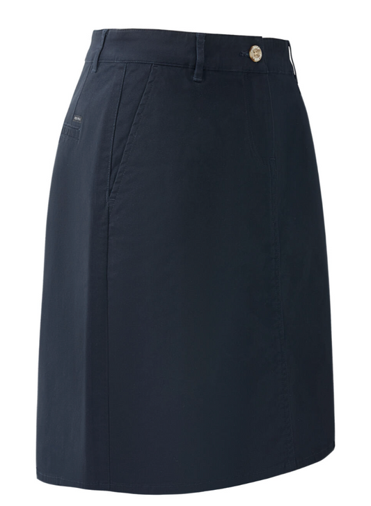 Pilbara - Womens Chino A-Line Skirt - Ink Navy