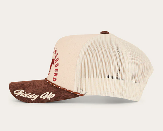 Ringers Western - Lets Horse Around Trucker Cap - Off White / Chocolate