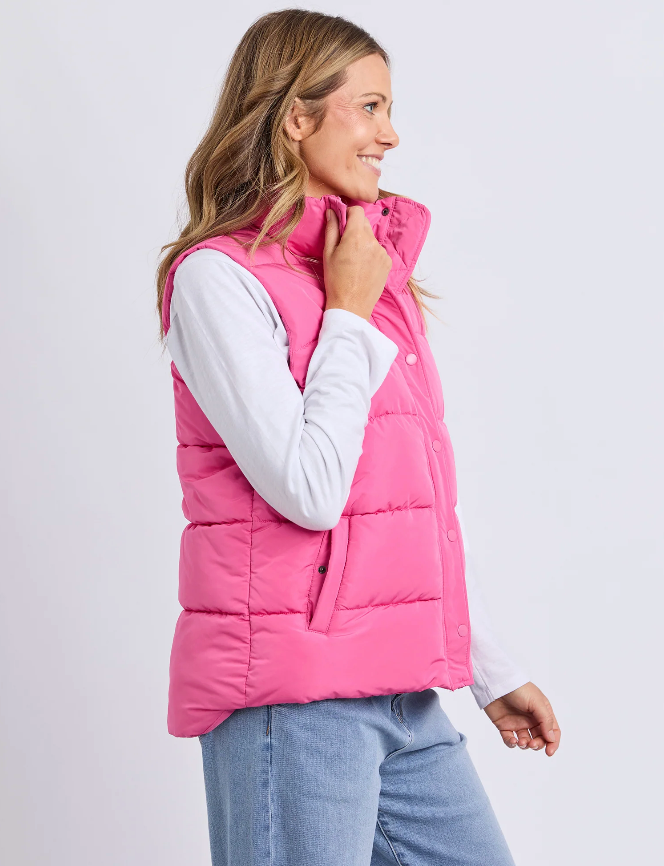 Elm Lifestyle - Core Puffer Vest - Hot Pink
