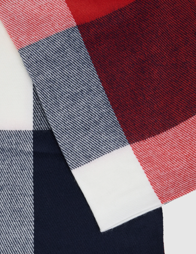 Elm Lifestyle - Celeste Check Scarf - Red Check