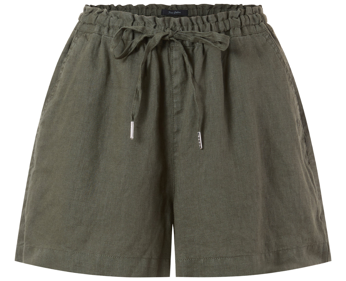 Pilbara - Womens Olivia Linen Short - Olive