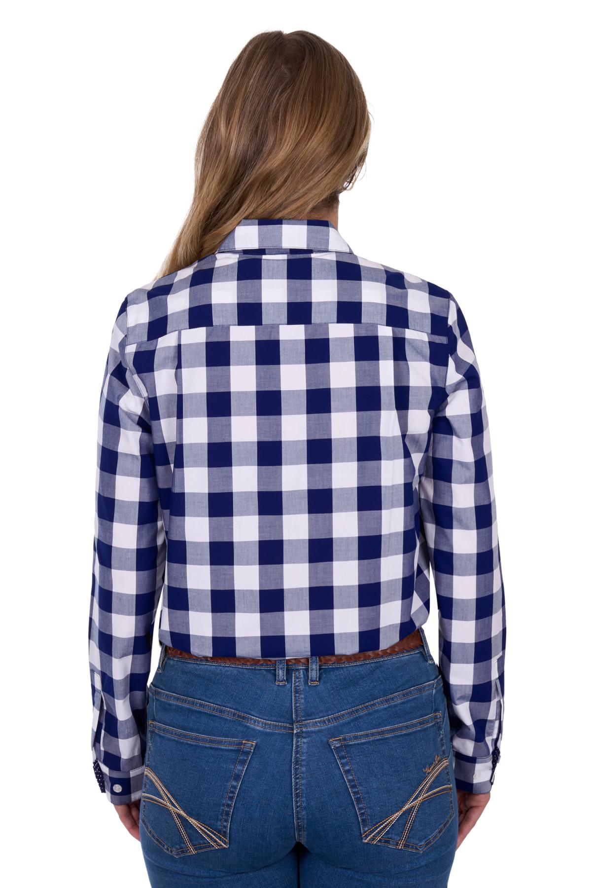 Thomas Cook - Womens Scarlet Tab Long Sleeve Shirt - Navy/White
