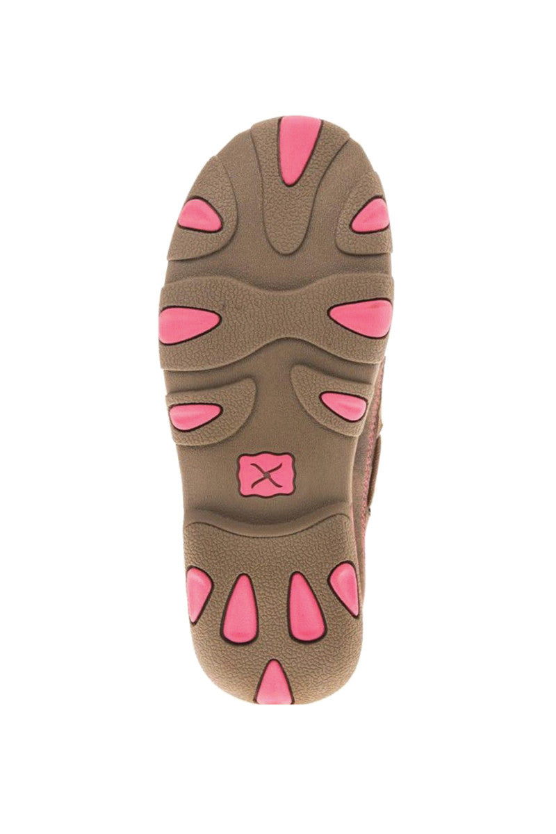 TWISTED X - Ladies Pink Ribbon Mocs Lace Up - TCWDM0018