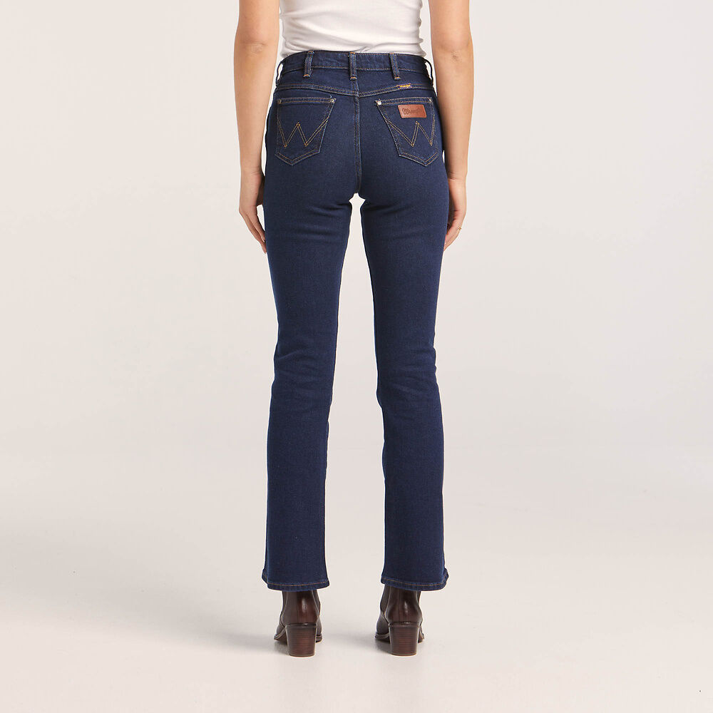 Wrangler - Womens Classics Mid Waist Bootcut Jean - Original Rinse Indigo