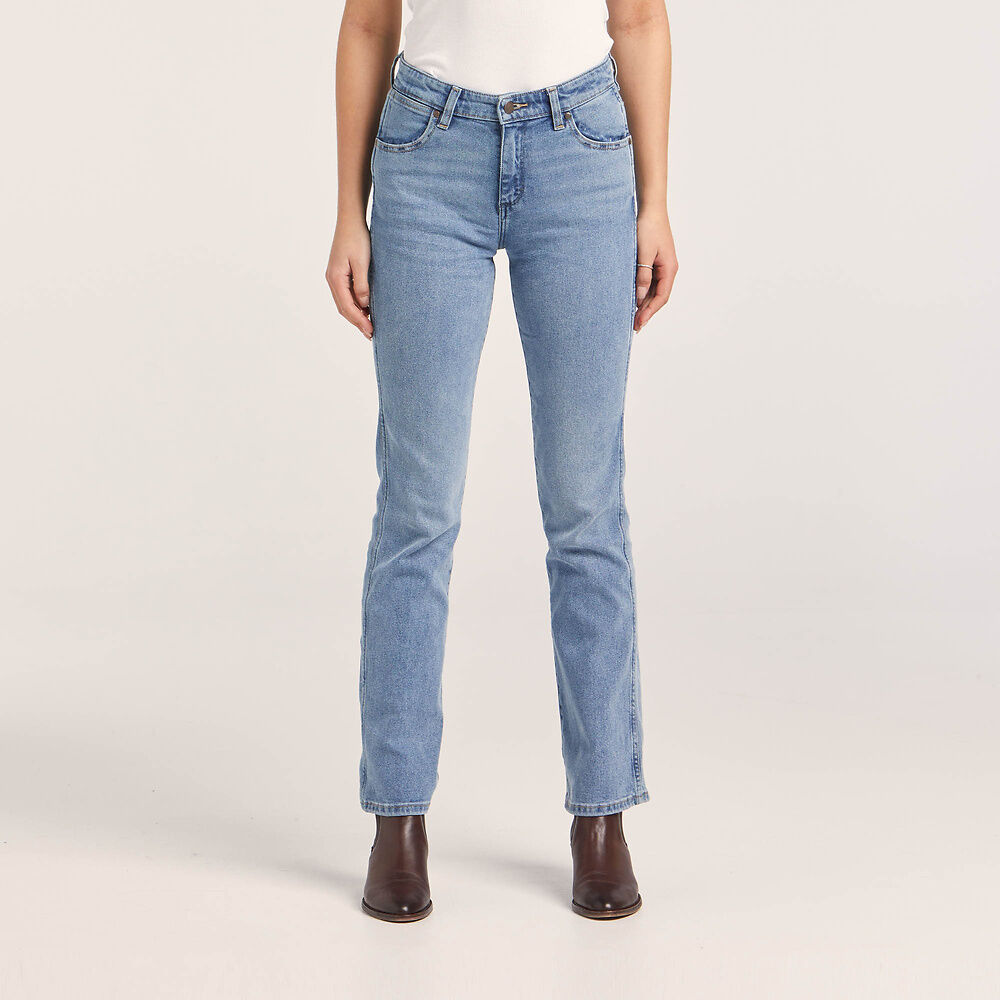 Wrangler - Womens Classics Mid Waist Bootcut Jean - Faded Stone