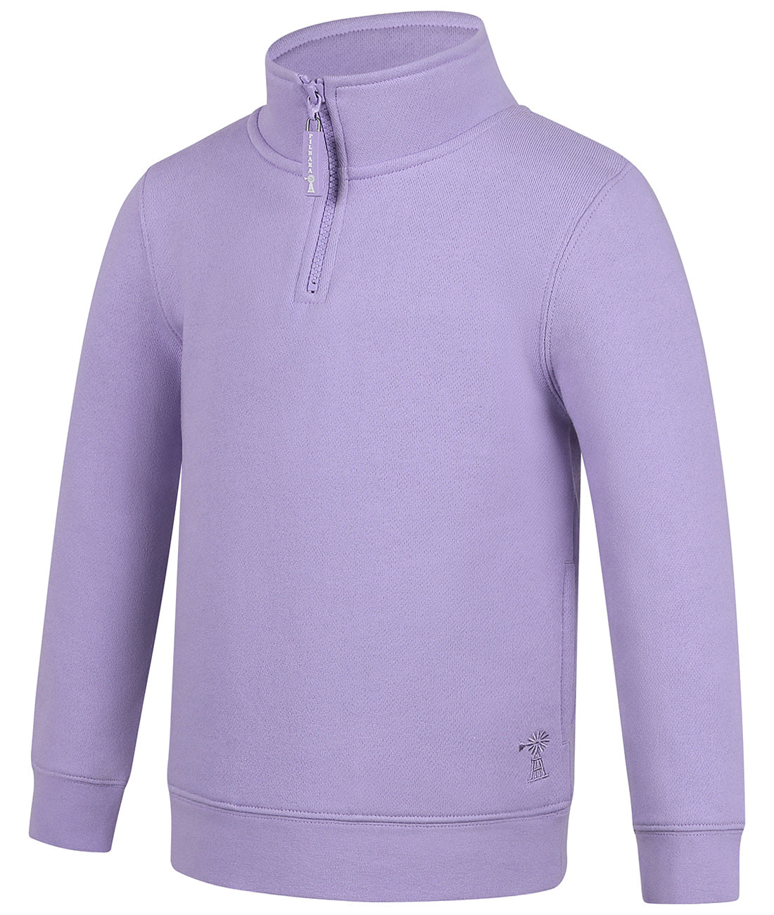Pilbara - Children's Zipper C/F Fleece Pullover - Purple Rose