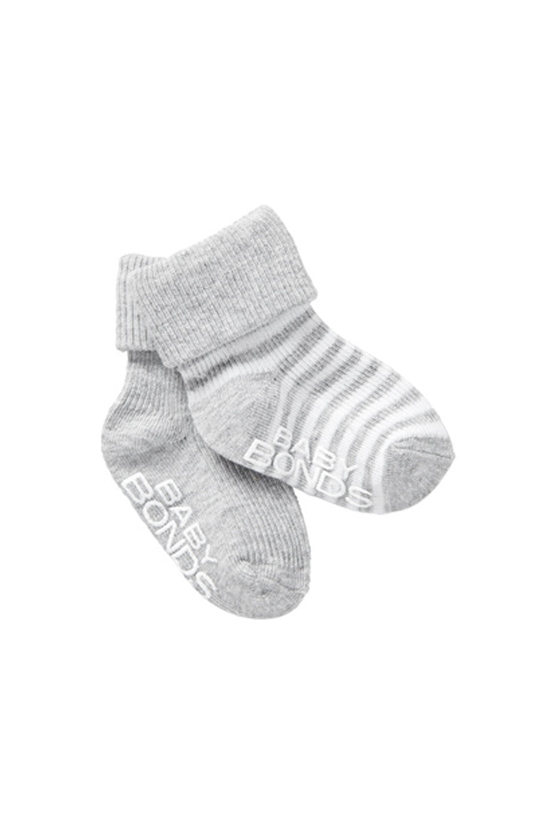 Bonds - Infant Classic Cuff Socks 2 Pack - Grey