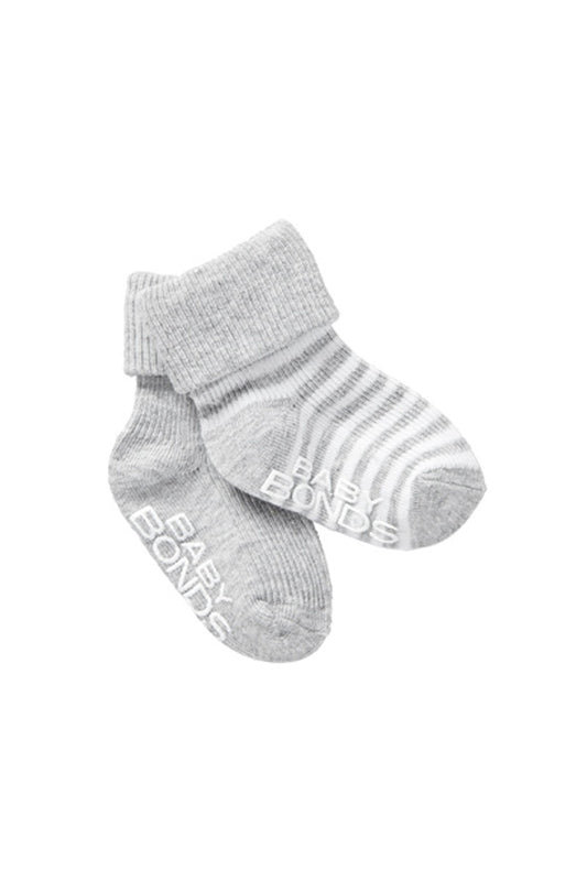 Bonds - Infant Classic Cuff Socks  2 Pack - Grey