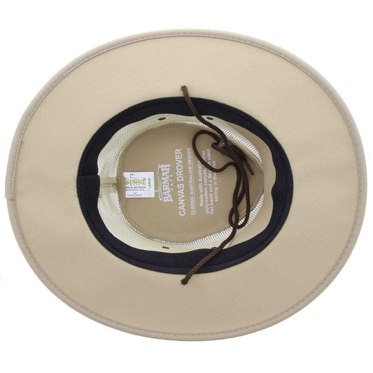 Barmah Hats - Canvas Drover Airflow Hat - Beige