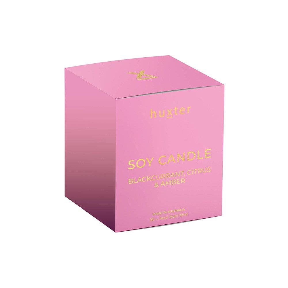Candle Boxed - Xmas Flowers Collection - Blackcurrant, Citrus & Amber - 50+hr Burn Time