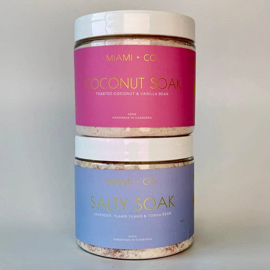 Miami + Co - Coconut & Salty Bath Soaks - 400g Bundle