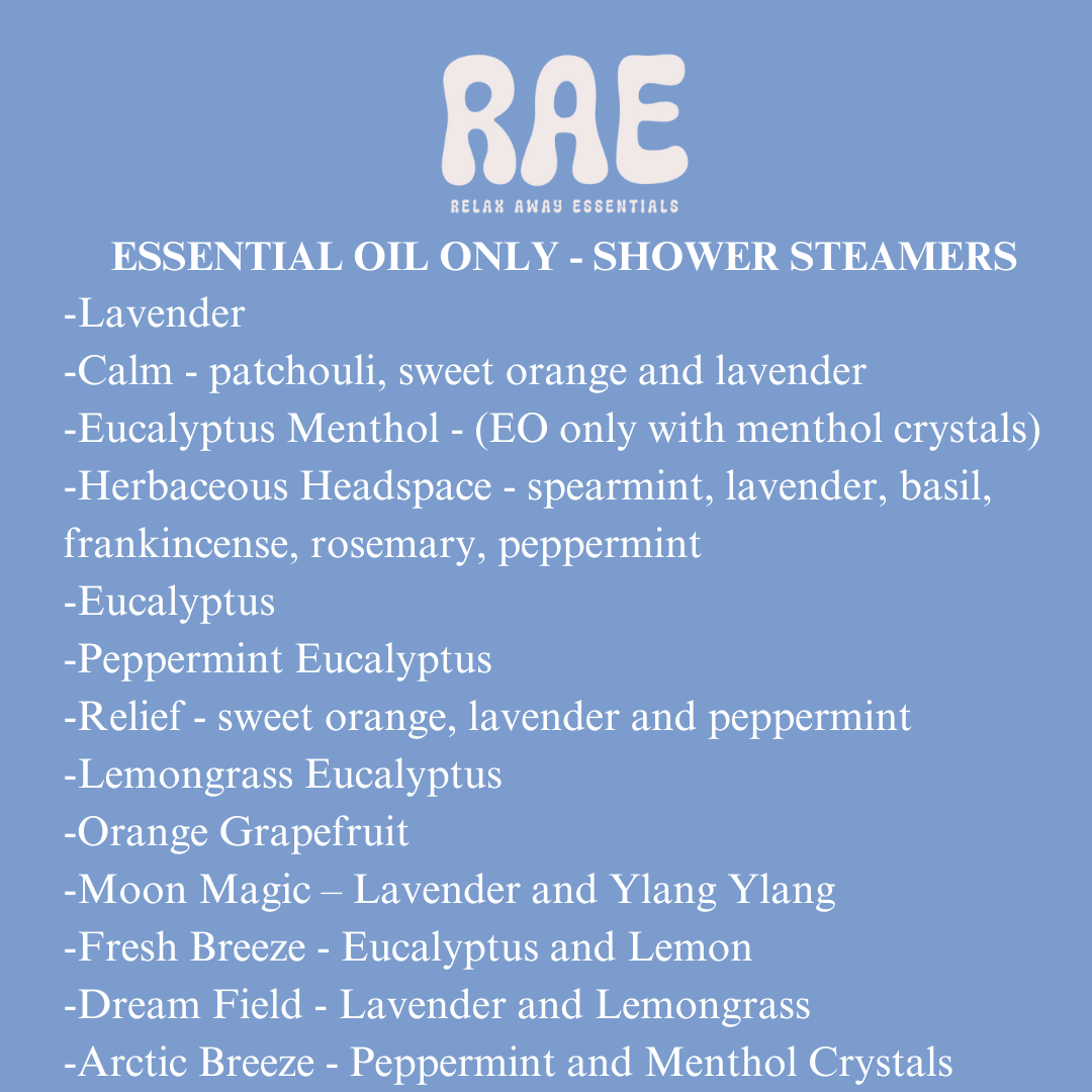 Relax Away Essentials - Single Shower Steamer - Aromatherapy - Variety