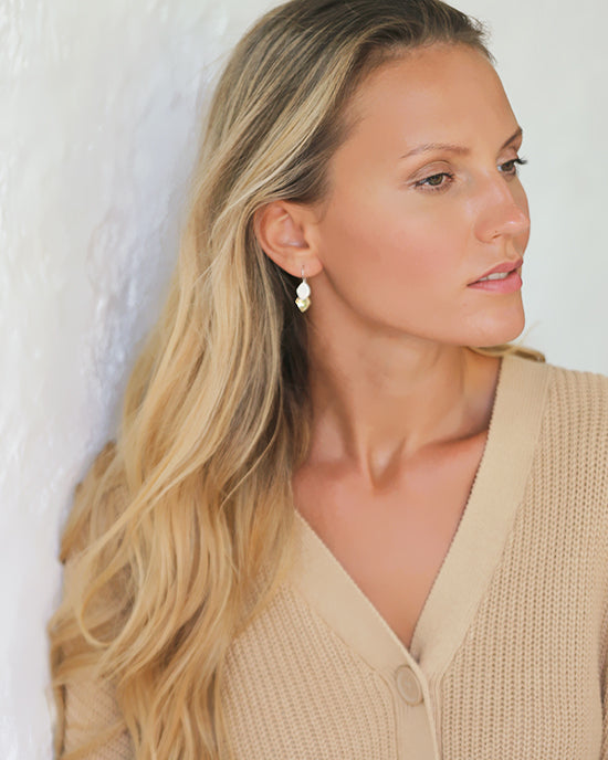 Pele - Earrings - Double Diamond Dangles