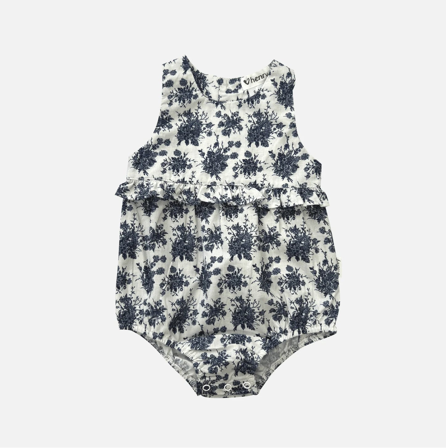 Love Henry - Girls Nora Playsuit - Navy Floral