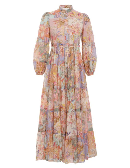 HIRE DRESS - ZIMMERMANN - CIRC TIERED SHIRT MAXI DRESS