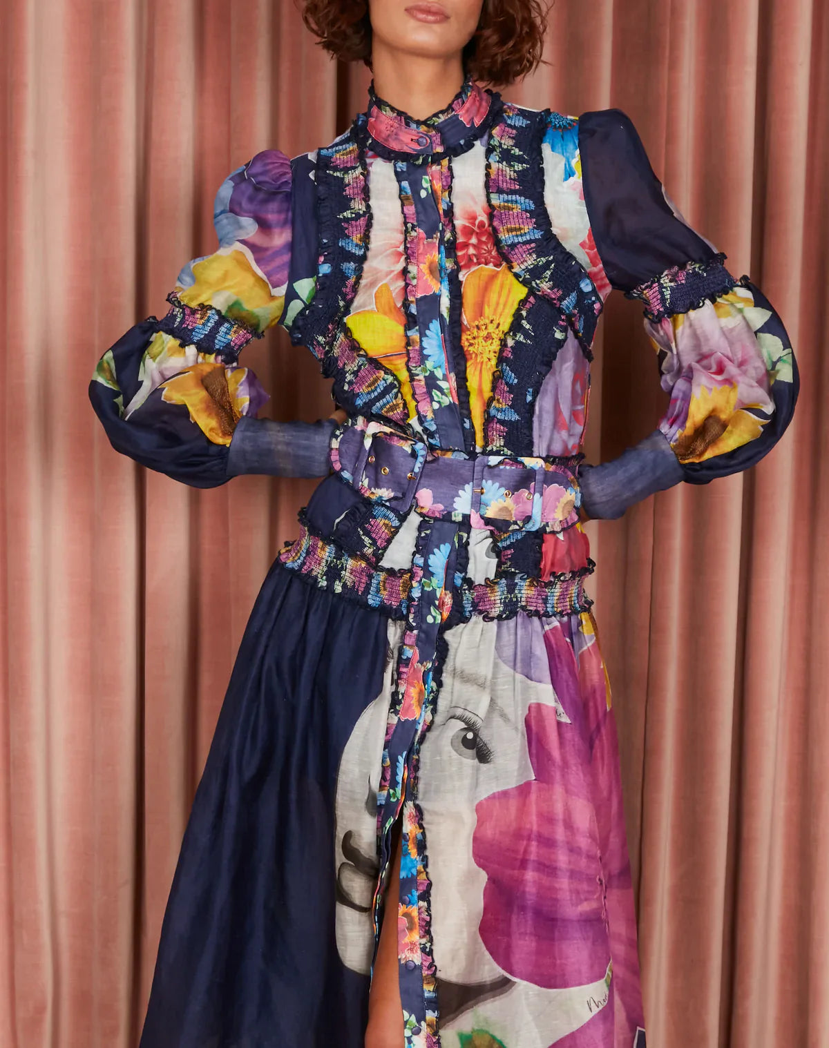 HIRE DRESS - MACKENZIE MODE - ROSE AMOUNG THORNS MAXI DRESS