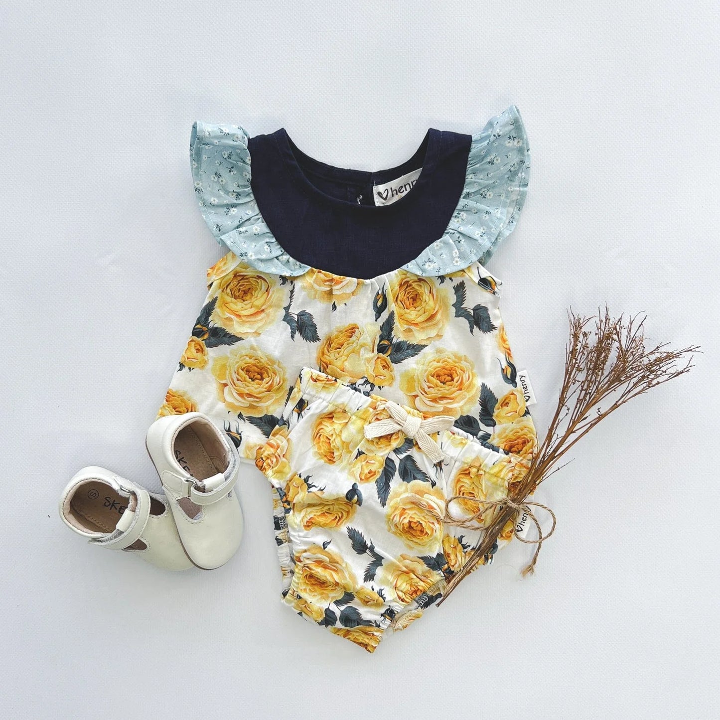 Love Henry - Baby Girls Tasmin Pilcher - Lemon Floral