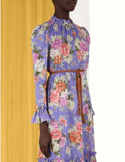 HIRE DRESS - ZIMMERMANN - PATTY FRILL MIDI DRESS