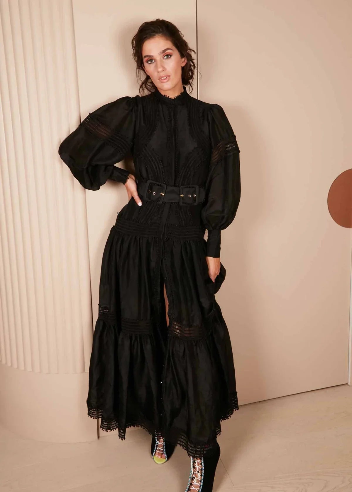 HIRE DRESS - MACKENZIE MODE - BACK IN BLACK MAXI DRESS