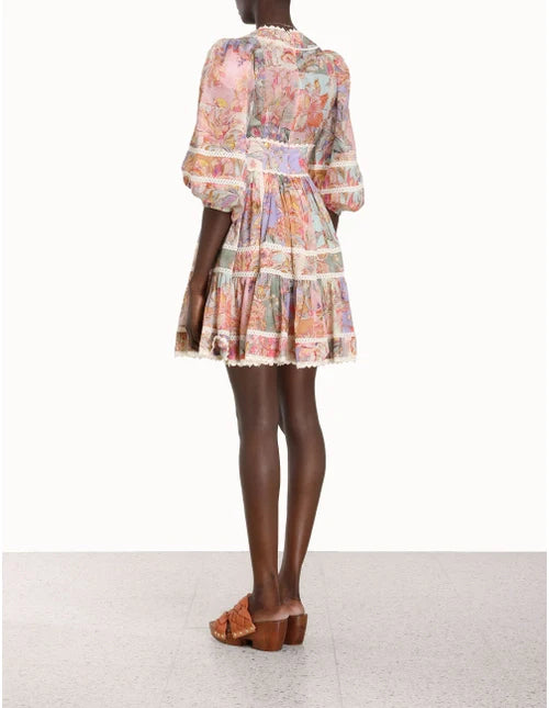HIRE DRESS - ZIMMERMANN - LANTERN MINI DRESS