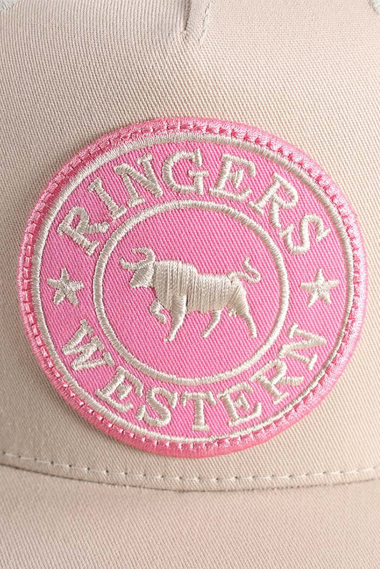 Ringers Western - Signature Bull Bone with Pink & Bone Patch