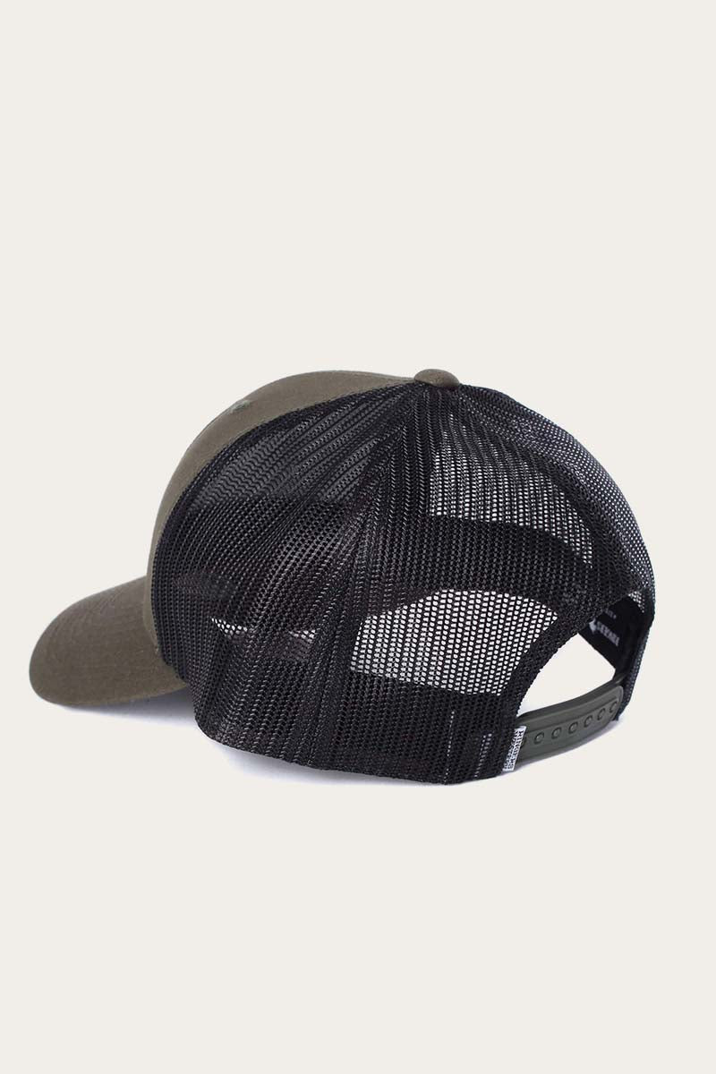 Ringers Western - Signature Bull Trucker Black with Black & White Patch
