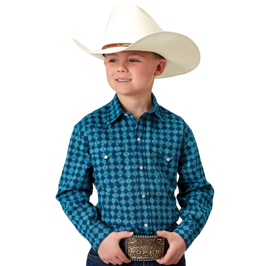 Roper - Boys West Made Collection Shirt - Blue