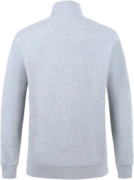 Pilbara - Pilbara Mens Zipper C/F Fleece Pullover - Grey Marle