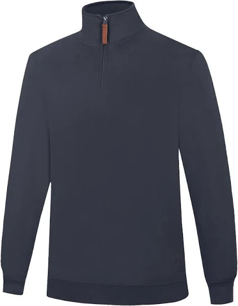 Pilbara - Pilbara Mens Zipper C/F Fleece Pullover - Gunmetal
