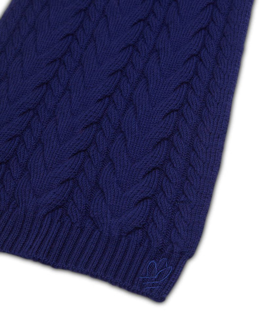 Iris & Wool - Plaited Scarf - Navy