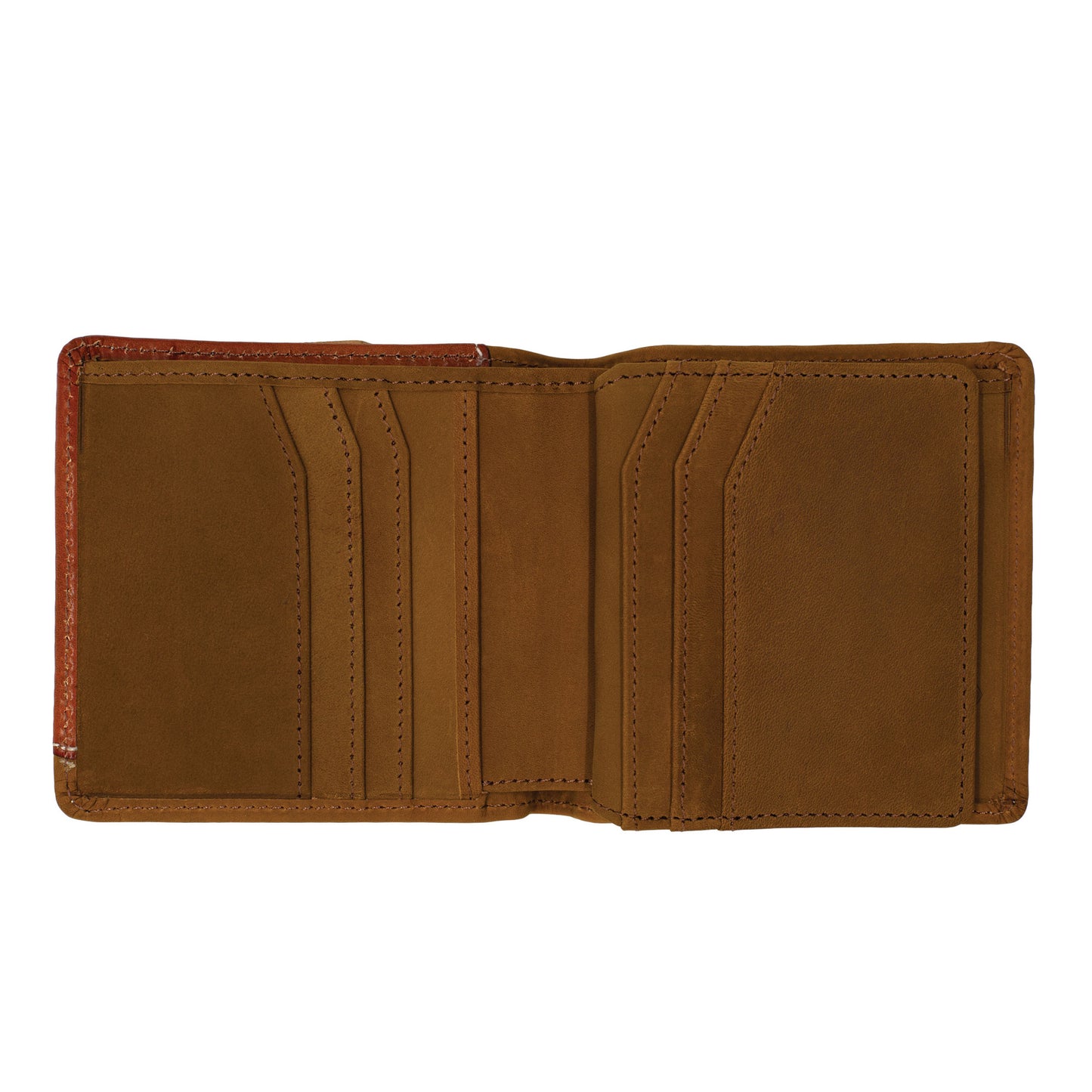 Ariat - Bi-Fold Wallet - Basket Weave Overlay - Dark Tan