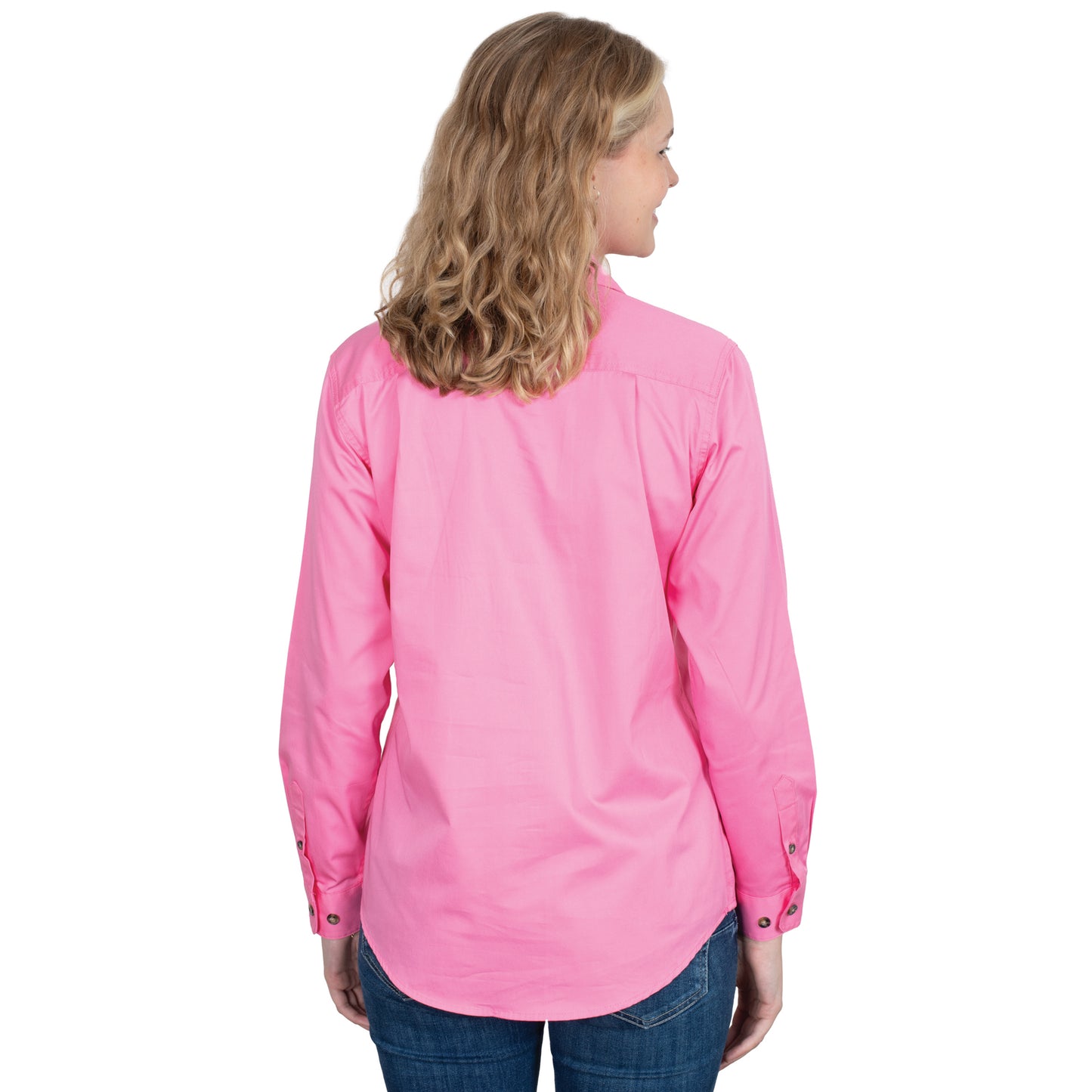 Just Country - Jahna 1/2 Button Work Shirt - Rose