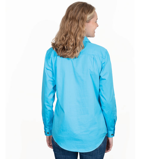 Just Country - Womens Closed Front Work Shirt - Jahna - Sky