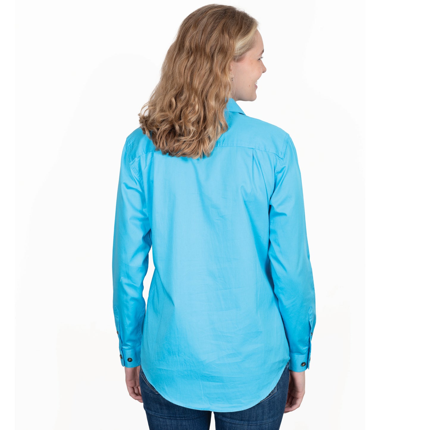 Just Country - Jahna 1/2 Button Work Shirt - Sky